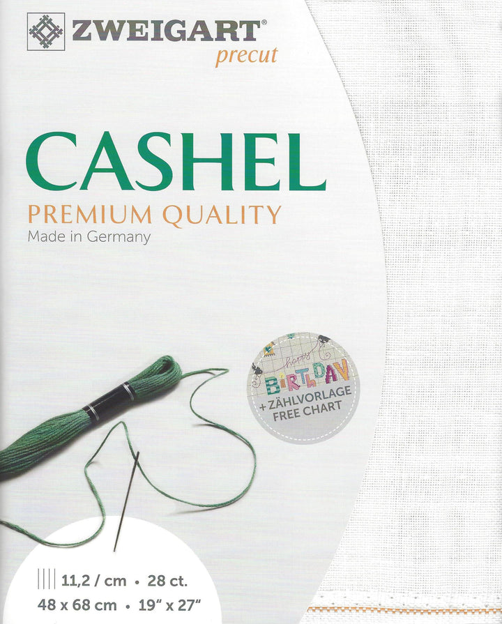 Precut  Zweigart Cashel 28 count White 3281/100