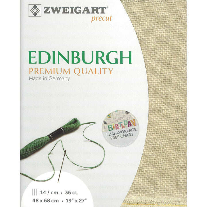 Precut  Zweigart Edinburgh 36 count Antique Ivory 3217/233