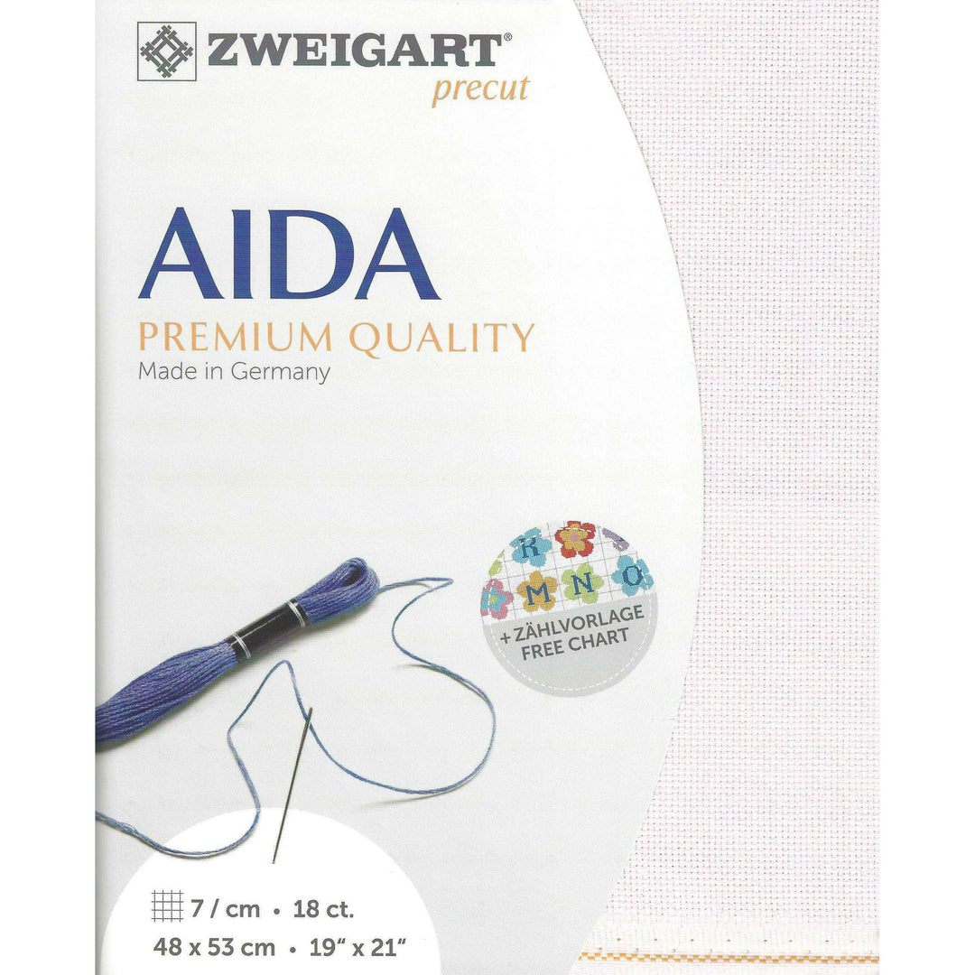 Precut Zweigart Fein-Aida 18 count Dusty Rose 3793/443