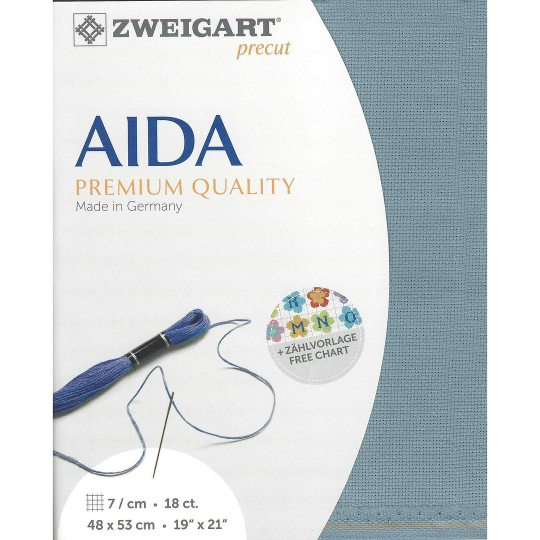 Precut Zweigart Fein-Aida 18 count Gray 3793/5020