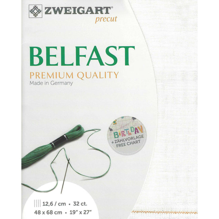 Precut Zweigart Fein-Aida 18 ct. 3793/101 Antique White