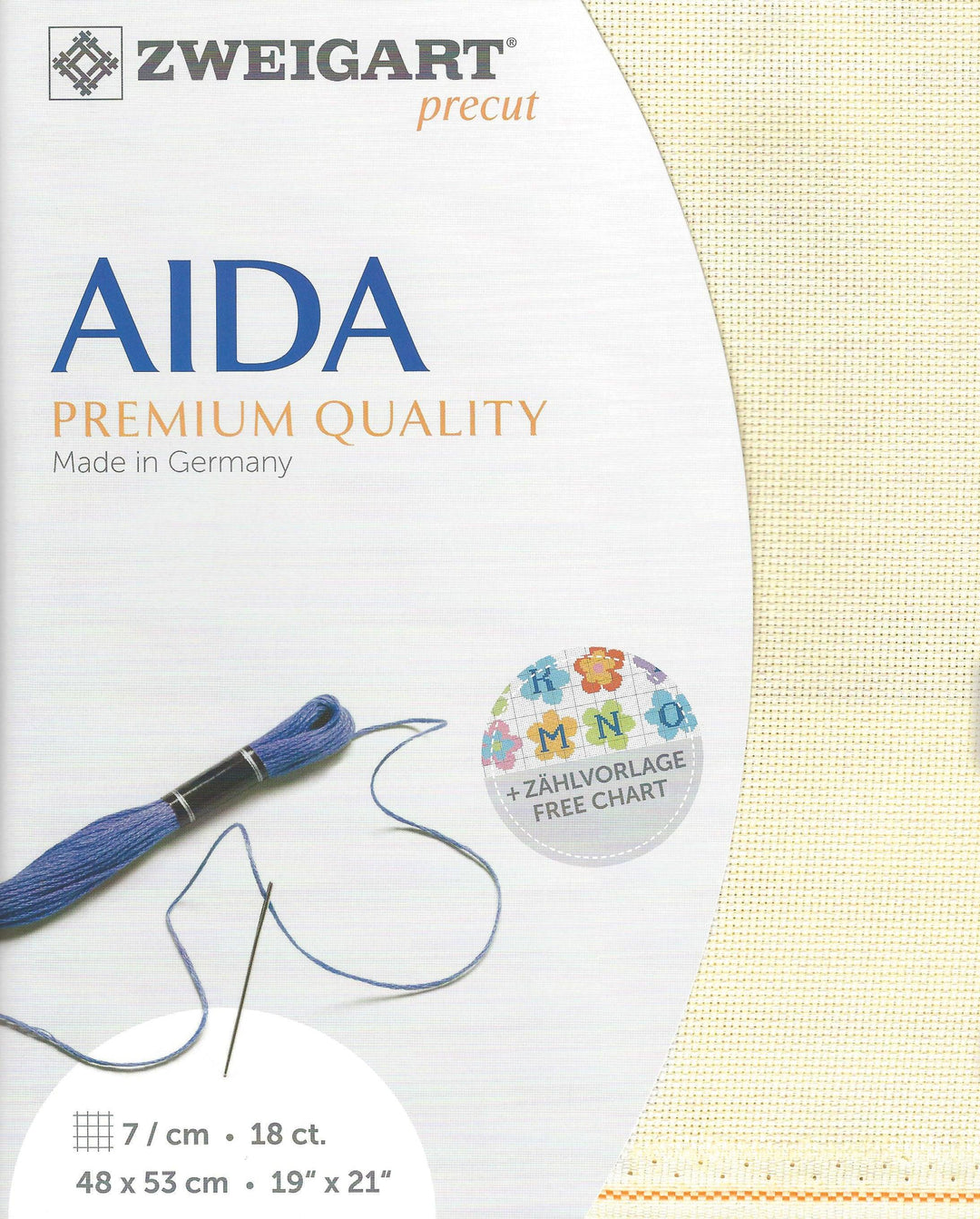 Precut Zweigart Fein-Aida 18 ct. 3793/264 Ivory