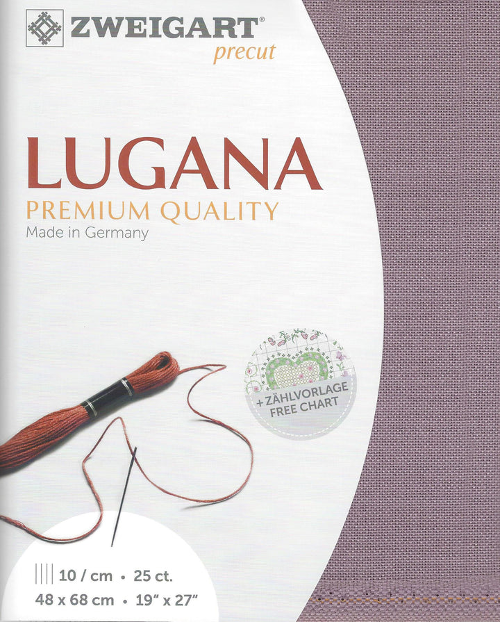 Precut  Zweigart Lugana 25 count Lavender 3835/5045