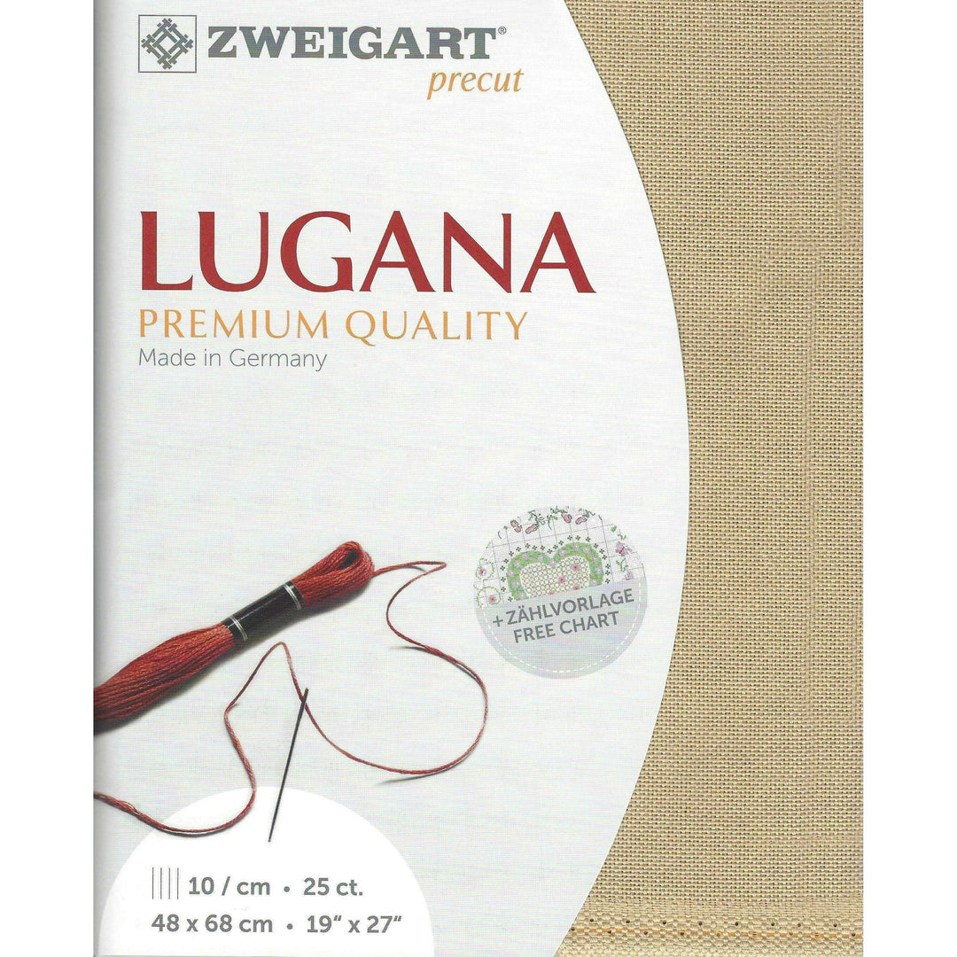 Precut  Zweigart Lugana 25 count Light Mocha 3835/309