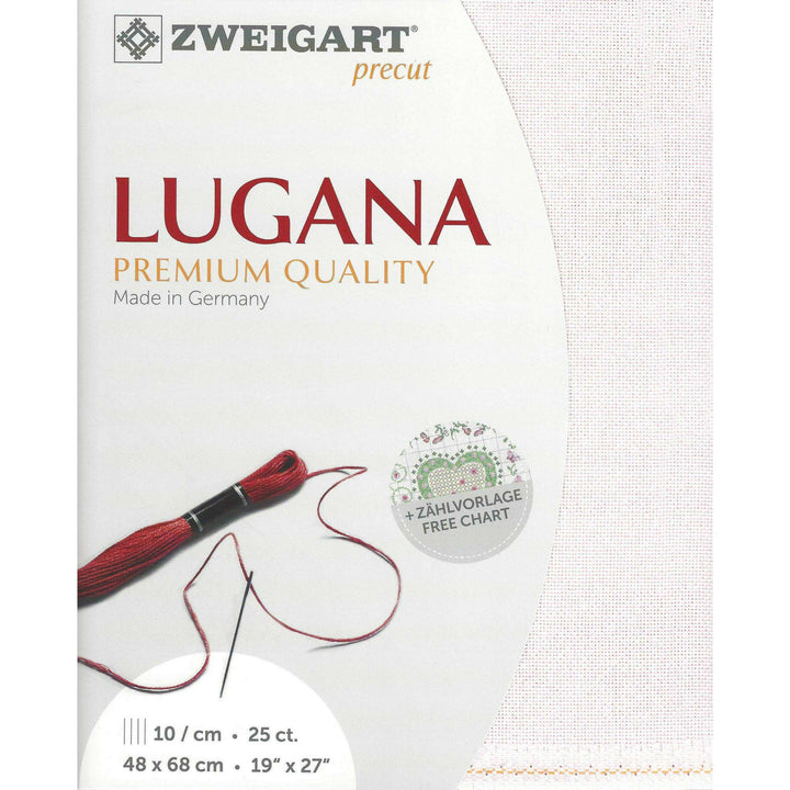 Precut Zweigart Lugana 25 count Pale Rose 3835/443