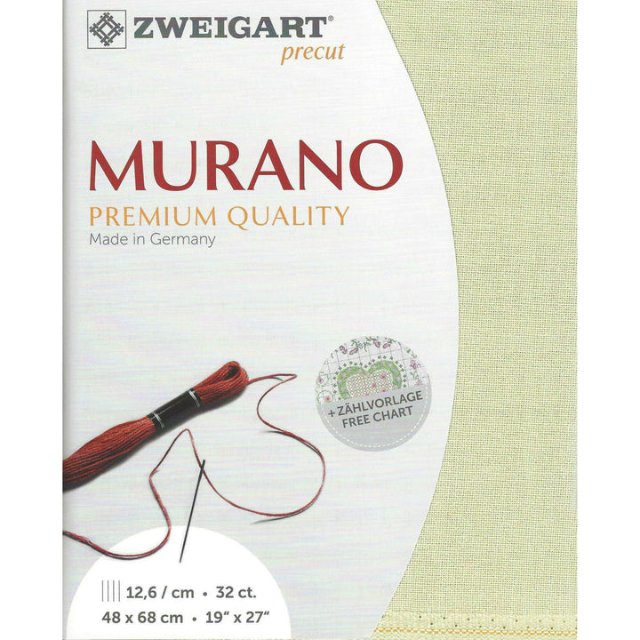 Precut  Zweigart Murano 32 count Limestone/Pale Green 3984/6047