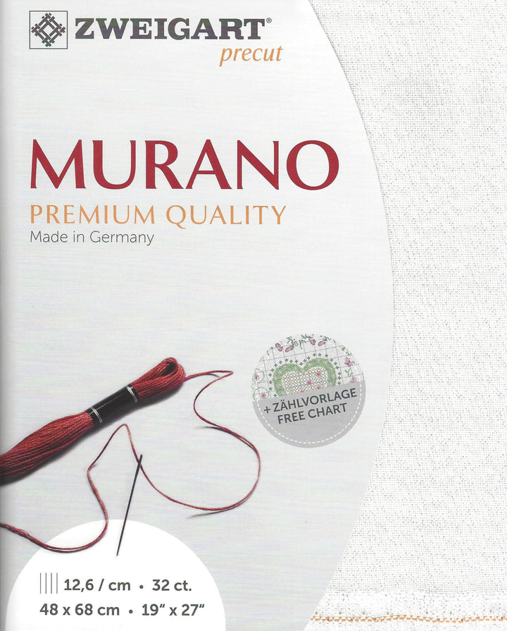 Precut Zweigart Murano 32 count Pearl Flecked White 3984/11