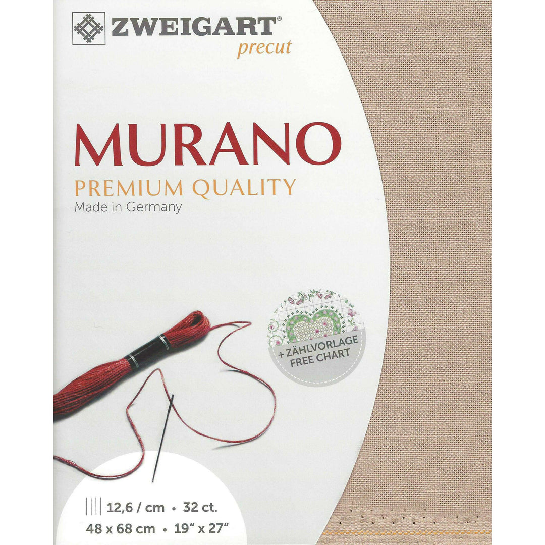 Precut Zweigart Murano 32 count Stone Gray 3984/3021