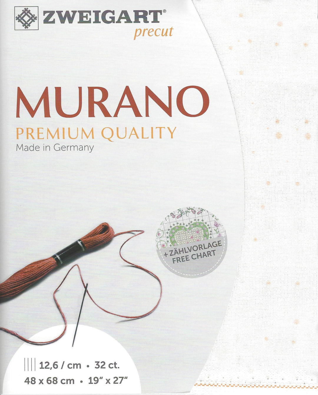 Precut Zweigart Murano Splash 32 count Pink Splash 3984/1319