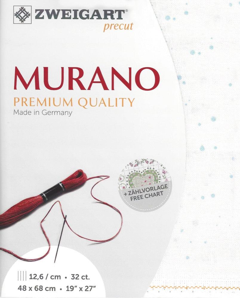 Precut Zweigart Murano Splash 3984/1299 Antique White Mint Splash