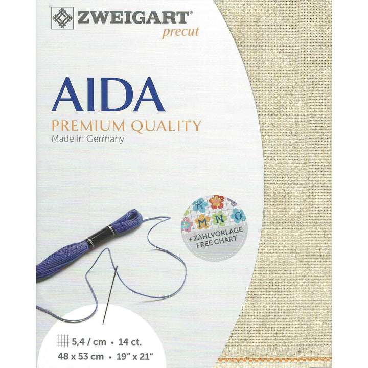 Precut Zweigart Rustico-Aida 14 count Wheat 3279/54