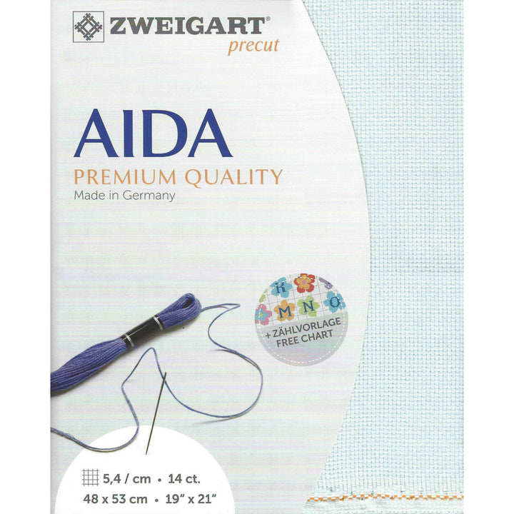 Precut  Zweigart Stern-Aida 14 count Ice Blue 3706/550