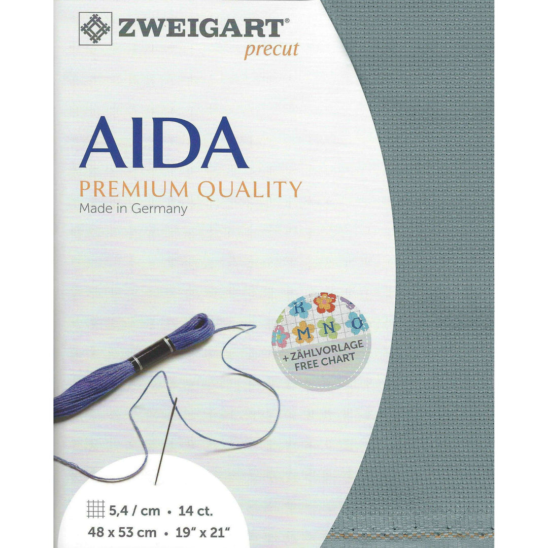 Precut  Zweigart Stern-Aida 14 count Misty Blue 3706/594