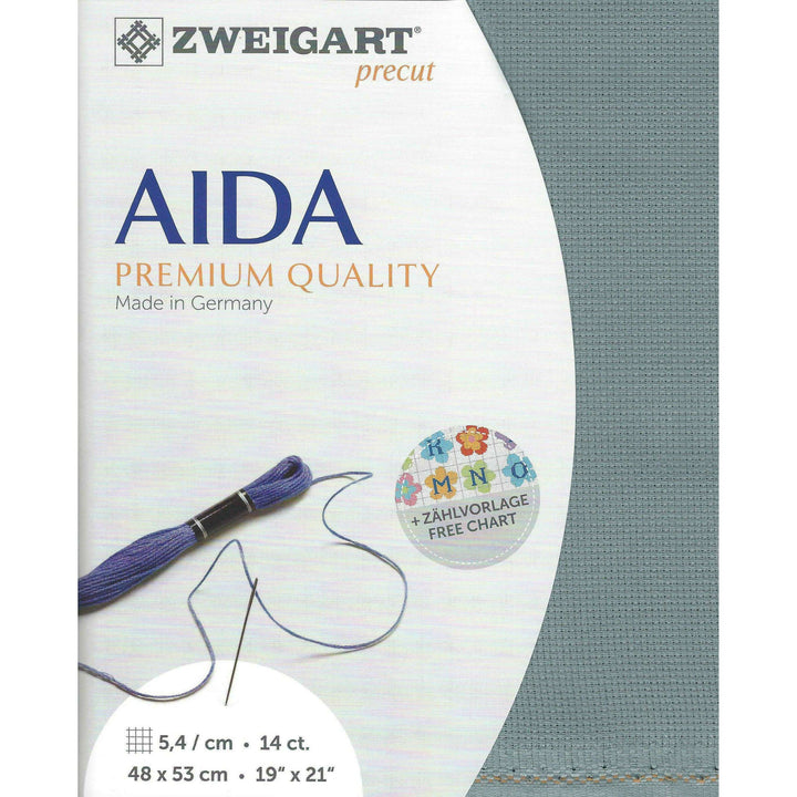 Precut  Zweigart Stern-Aida 14 count Misty Blue 3706/594