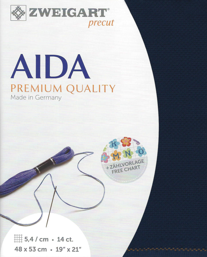 Precut  Zweigart Stern-Aida 14 count Navy 3706/589