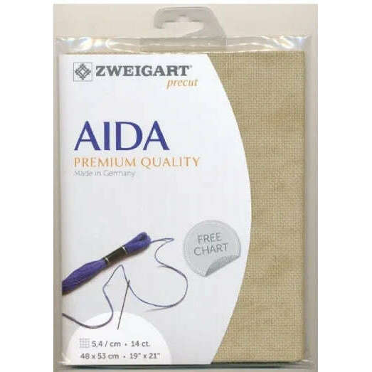 Precut  Zweigart Stern-Aida Vintage 14 count Country Mocha 3706/3009