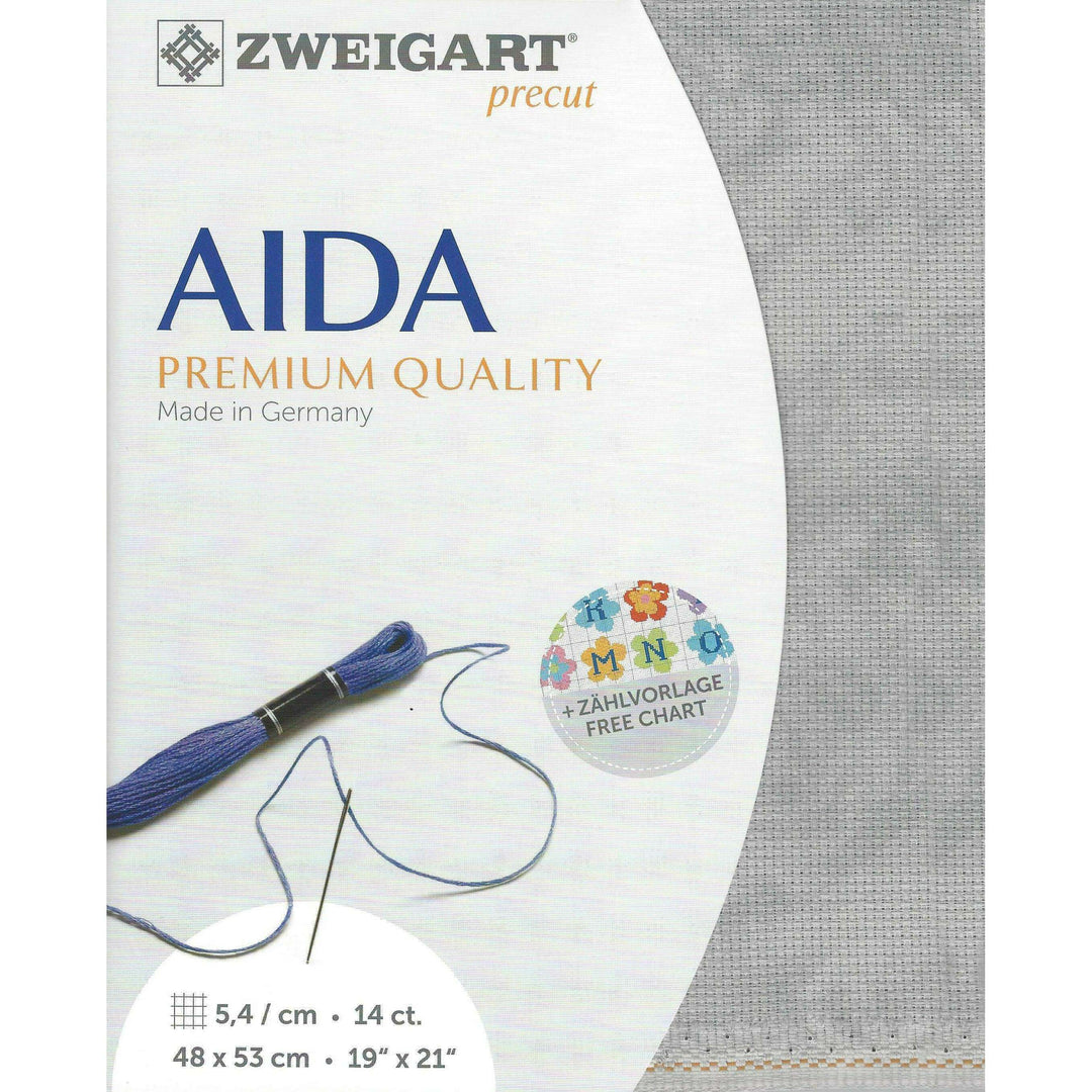 Precut  Zweigart Stern-Aida Vintage 14 count Vintage Gray 3706/7729