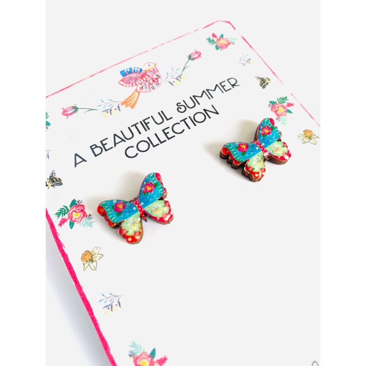 Pretty Butterfly Stud Earrings by Rosie Rose Parker