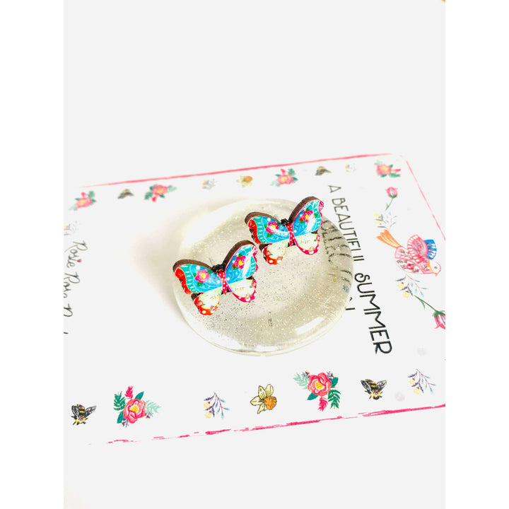 Pretty Butterfly Stud Earrings by Rosie Rose Parker