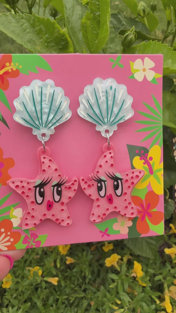Starfish Starlet Earrings by Miss Fluff x Lipstick & Chrome