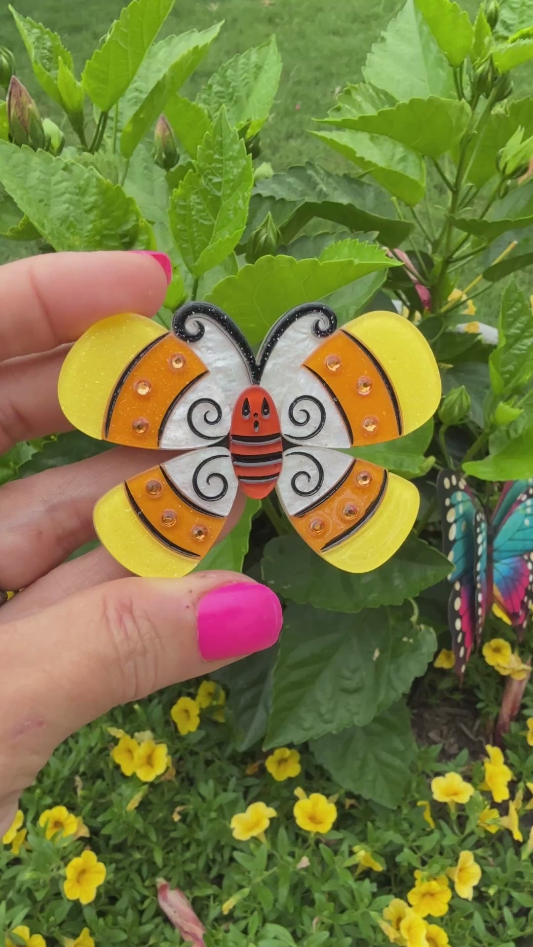 Candy Corn Winged Weena Brooch by Johanna Parker x Lipstick & Chrome