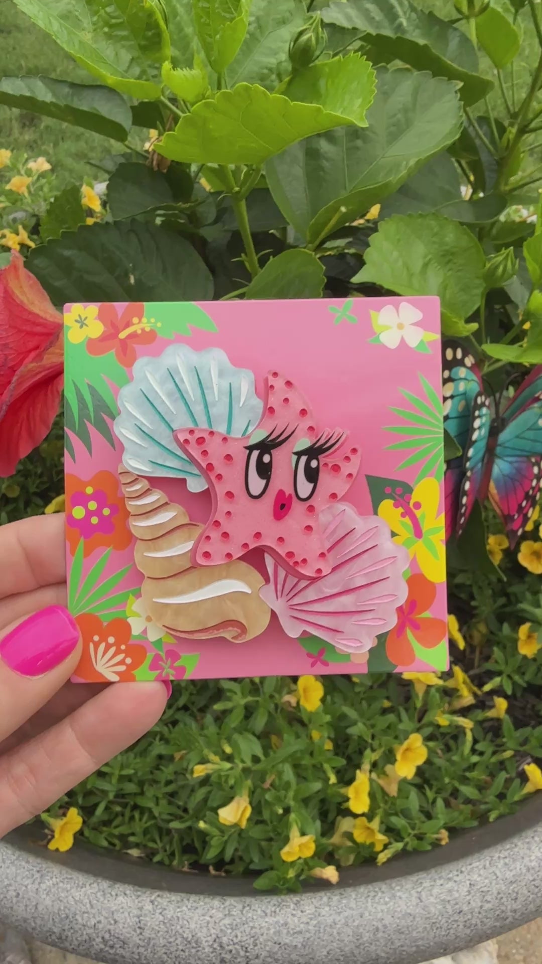 She Sells Seashells Brooch by Miss Fluff x Lipstick & Chrome