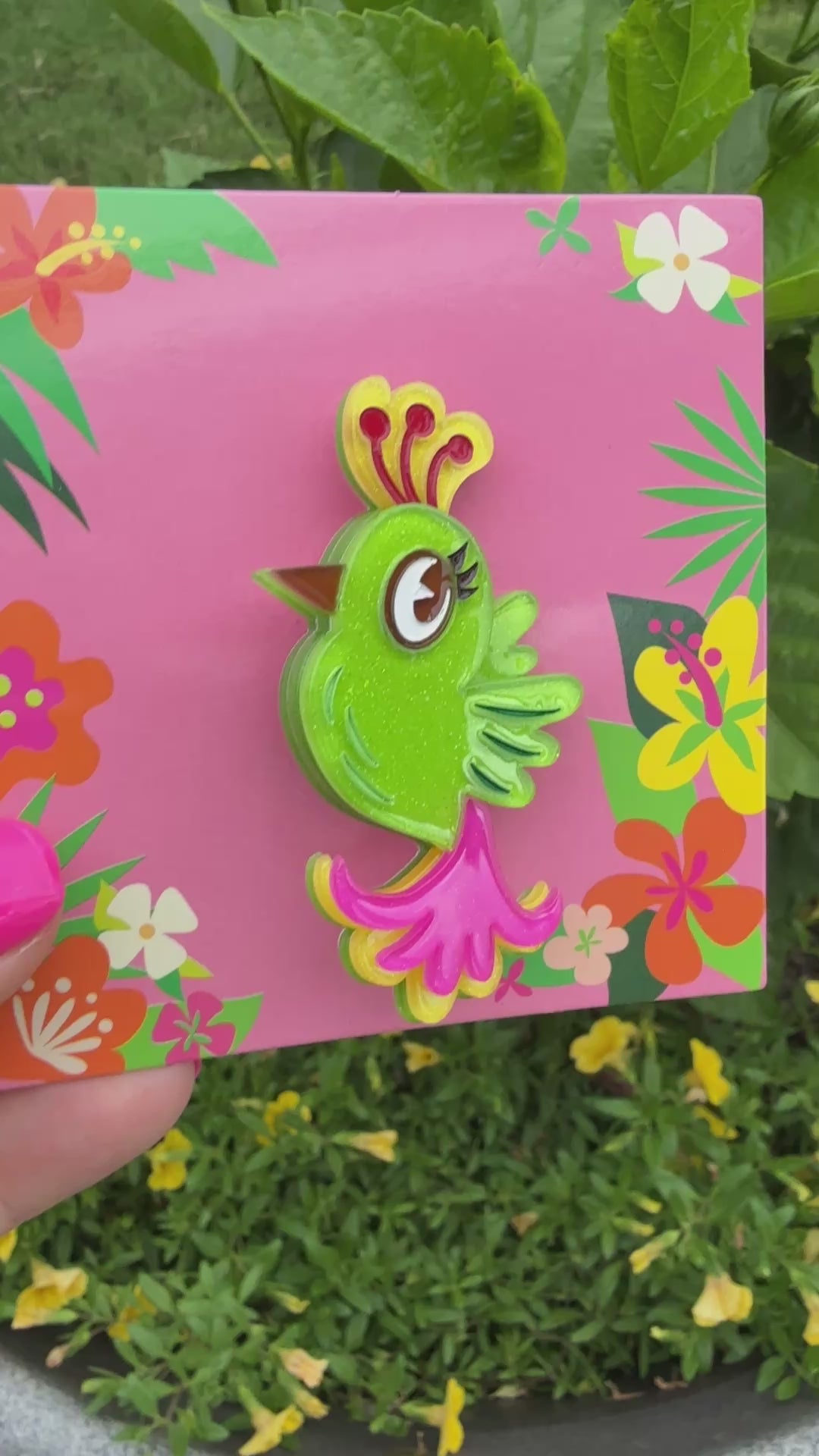 Tiki Tweetie Brooch by Miss Fluff x Lipstick & Chrome