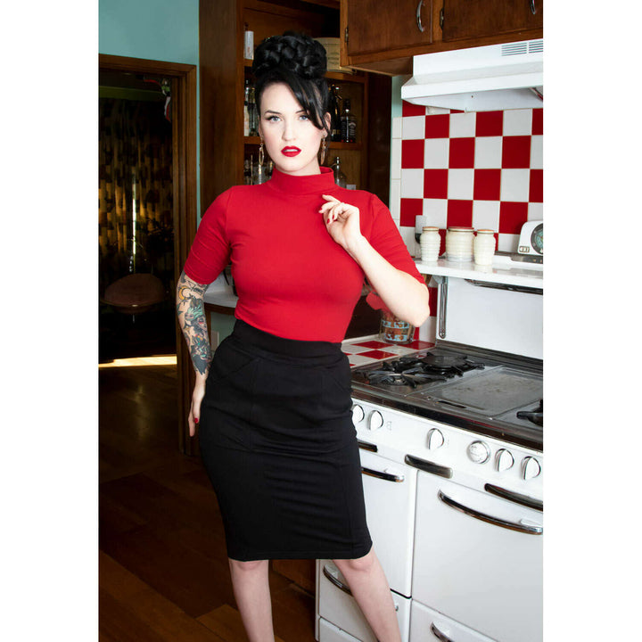 Princess Pencil Skirt - Black