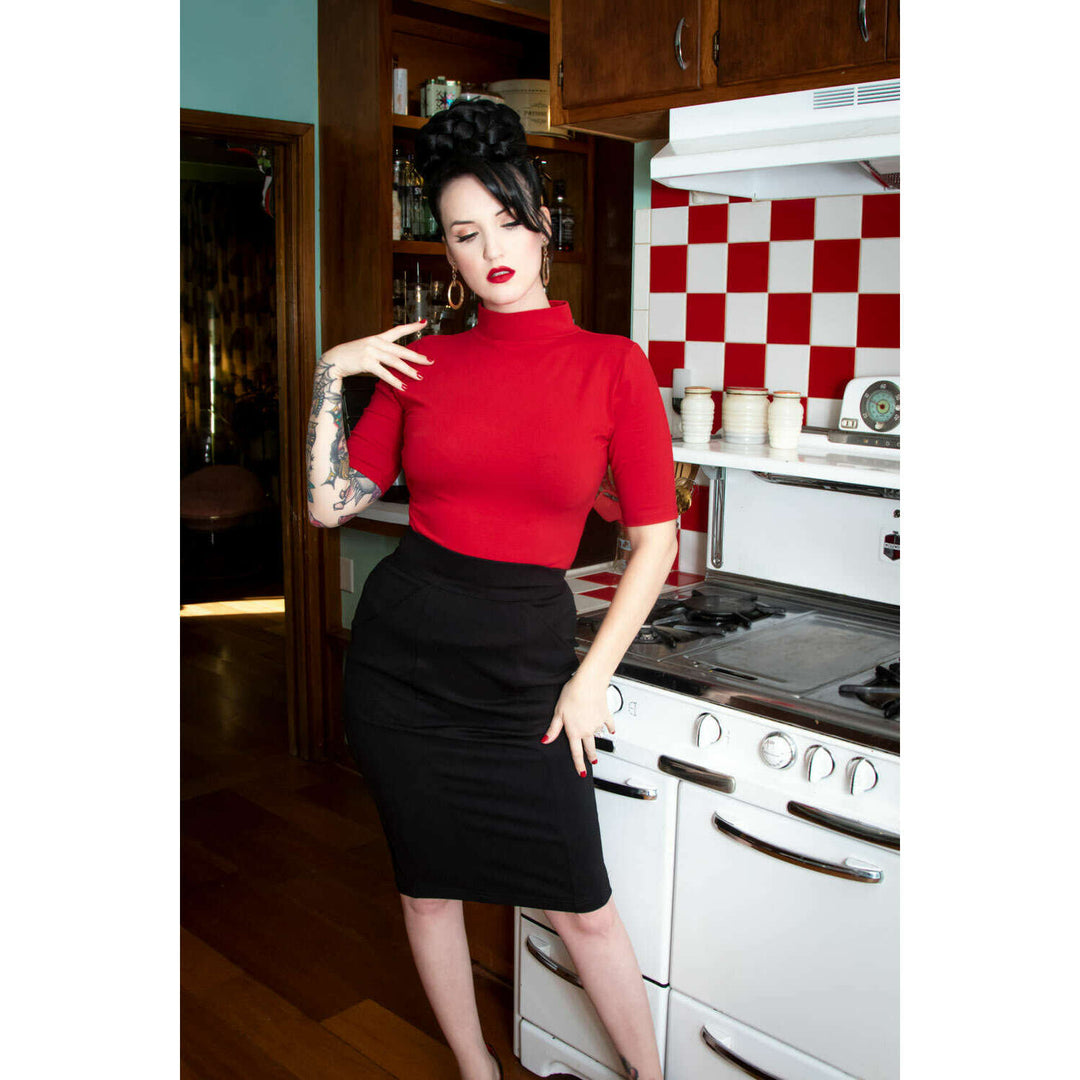 Princess Pencil Skirt - Black
