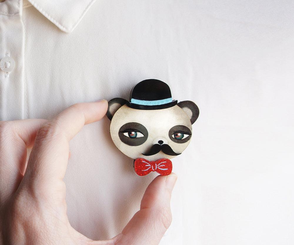 Professor Panda Brooch by Laliblue - Quirks!