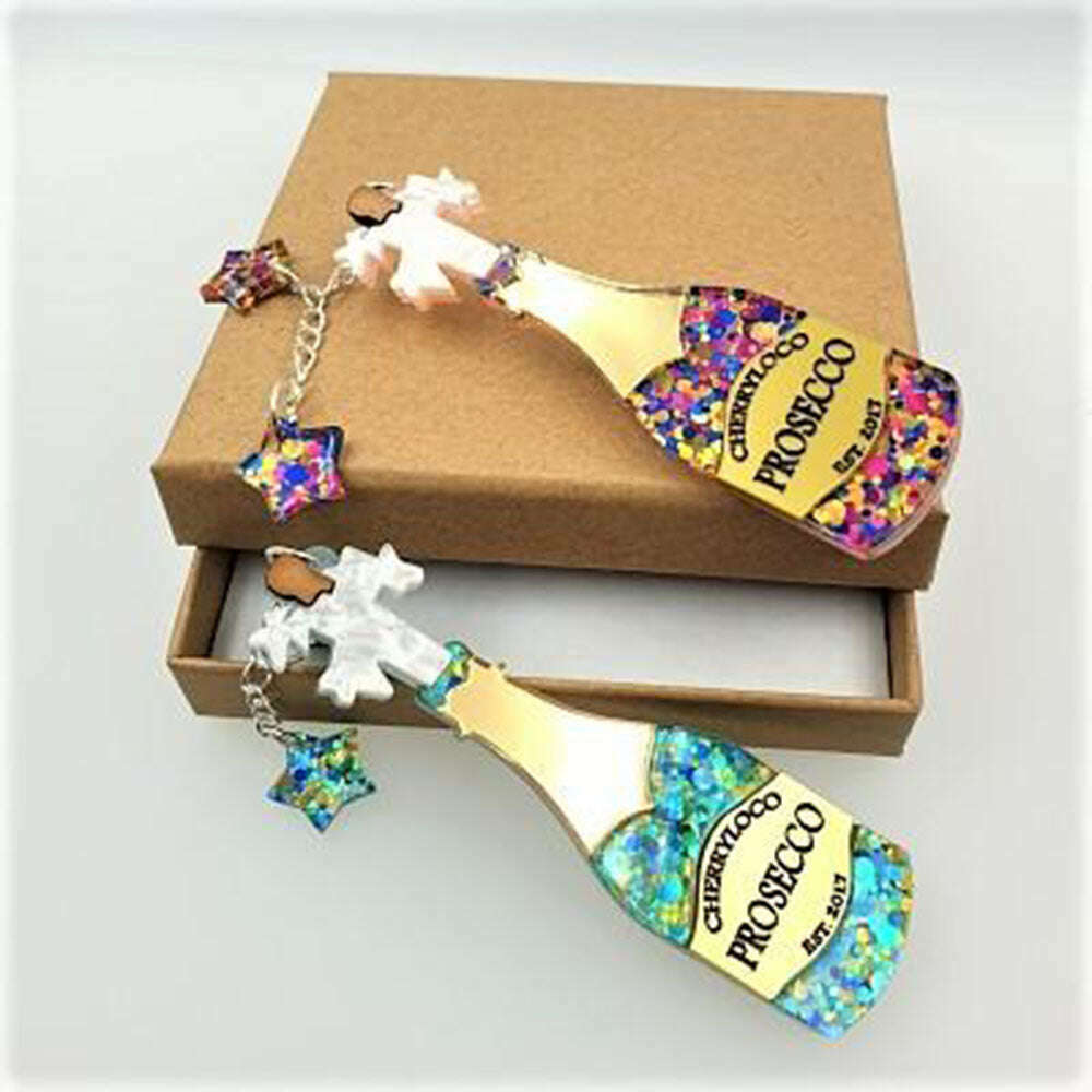 Prosecco Bottle Brooch by Cherryloco Jewellery 2
