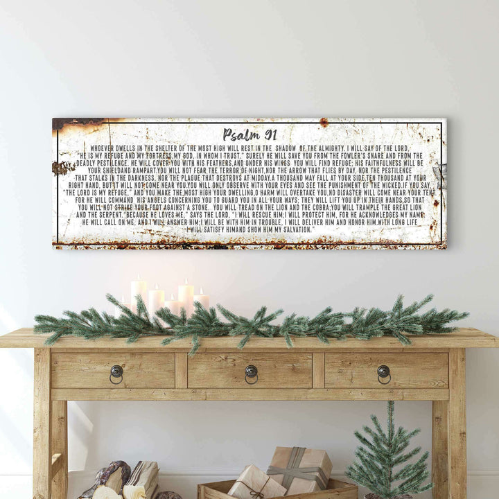 Psalm 91 - He Is My Refuge Sign