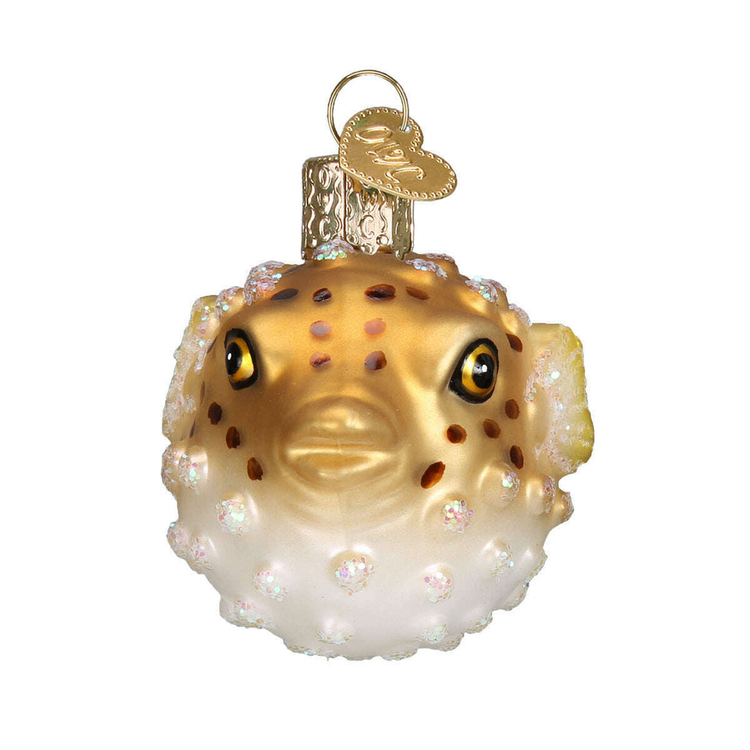 Old World Christmas Pufferfish Blown Glass Ornament