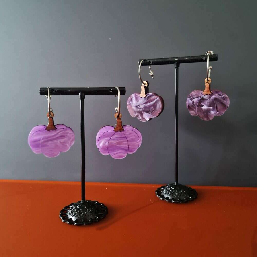Pumpkin Patch Dangle Earrings by Cherryloco Jewellery 3