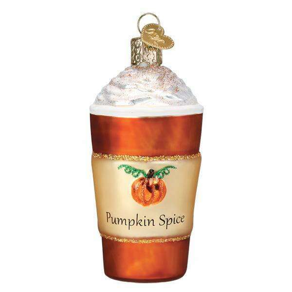 Old World Christmas Pumpkin Spice Latte Blown Glass Ornament