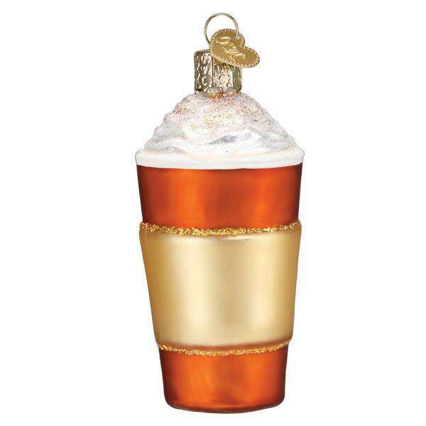 Old World Christmas Pumpkin Spice Latte Blown Glass Ornament