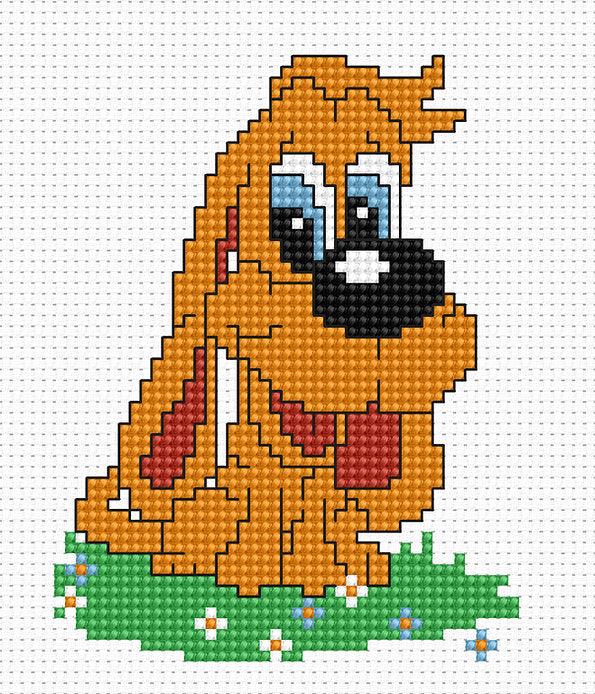Puppy B088L Counted Cross-Stitch Kit