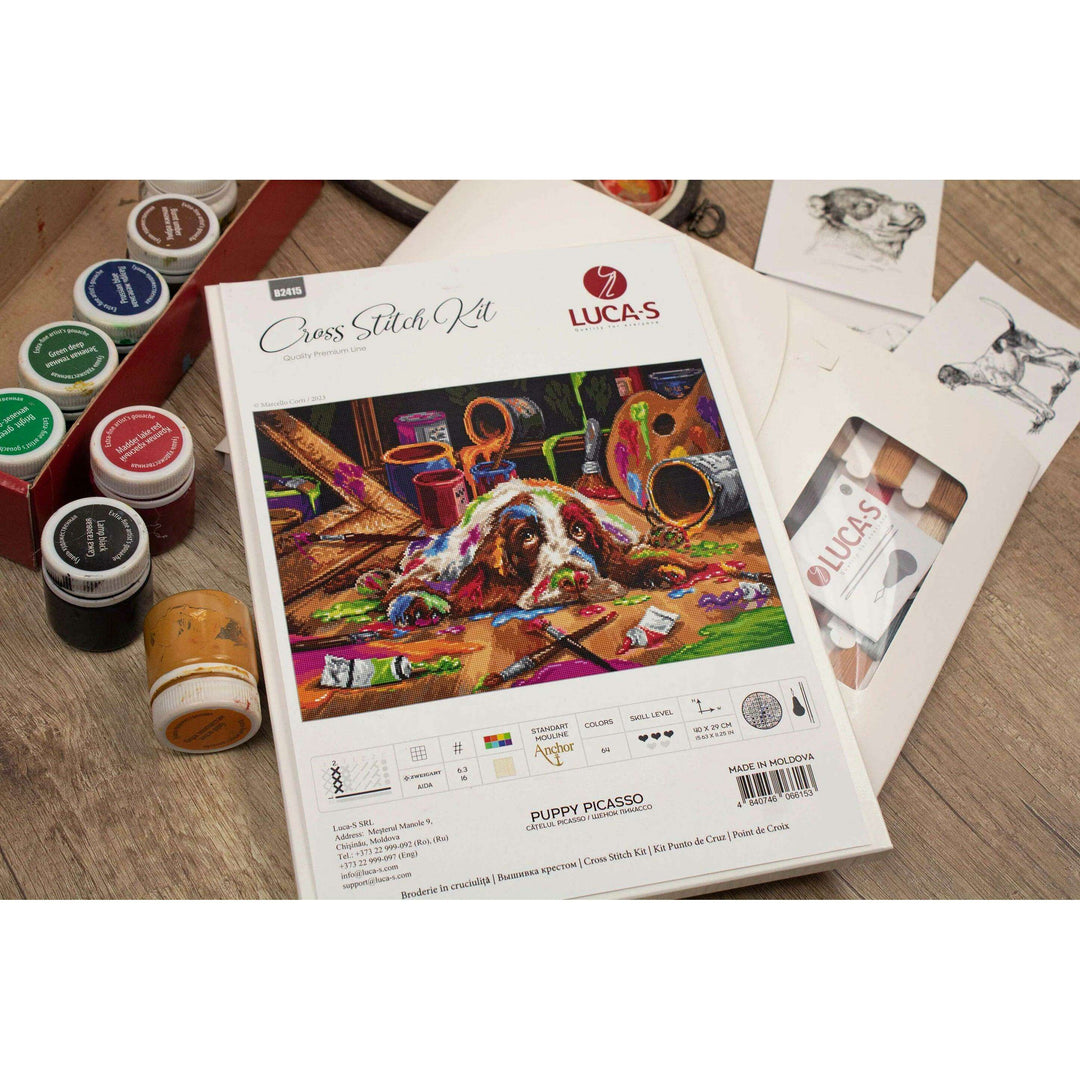 Puppy Picasso B2415L Counted Cross-Stitch Kit