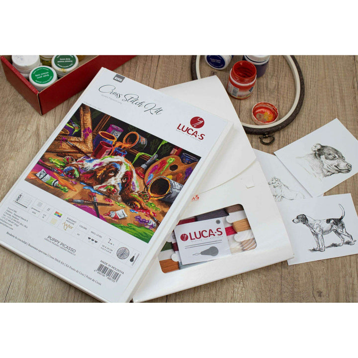 Puppy Picasso B2415L Counted Cross-Stitch Kit