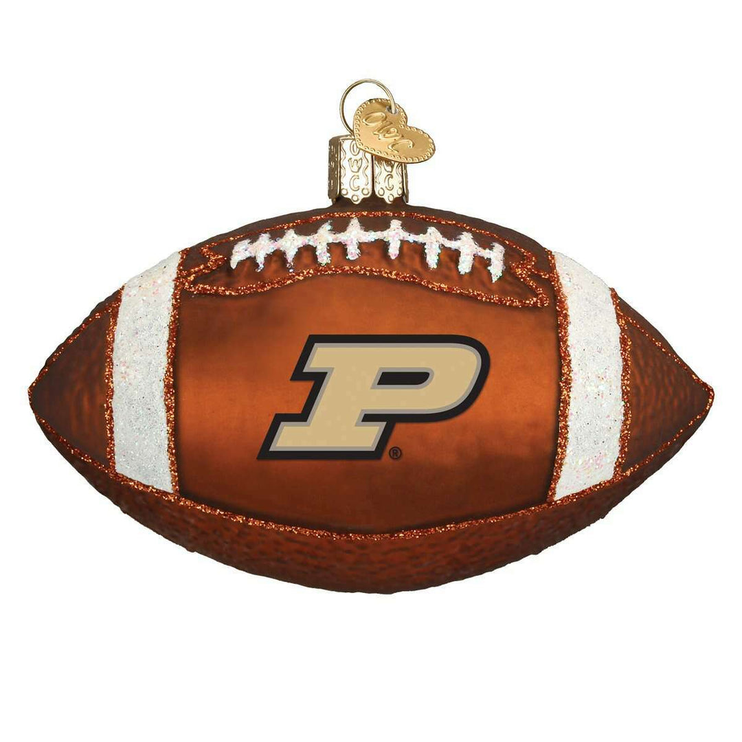 Old World Christmas Purdue Football Blown Glass Ornament
