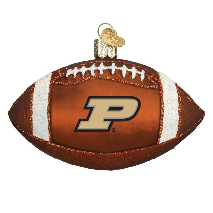 Old World Christmas Purdue Football Blown Glass Ornament