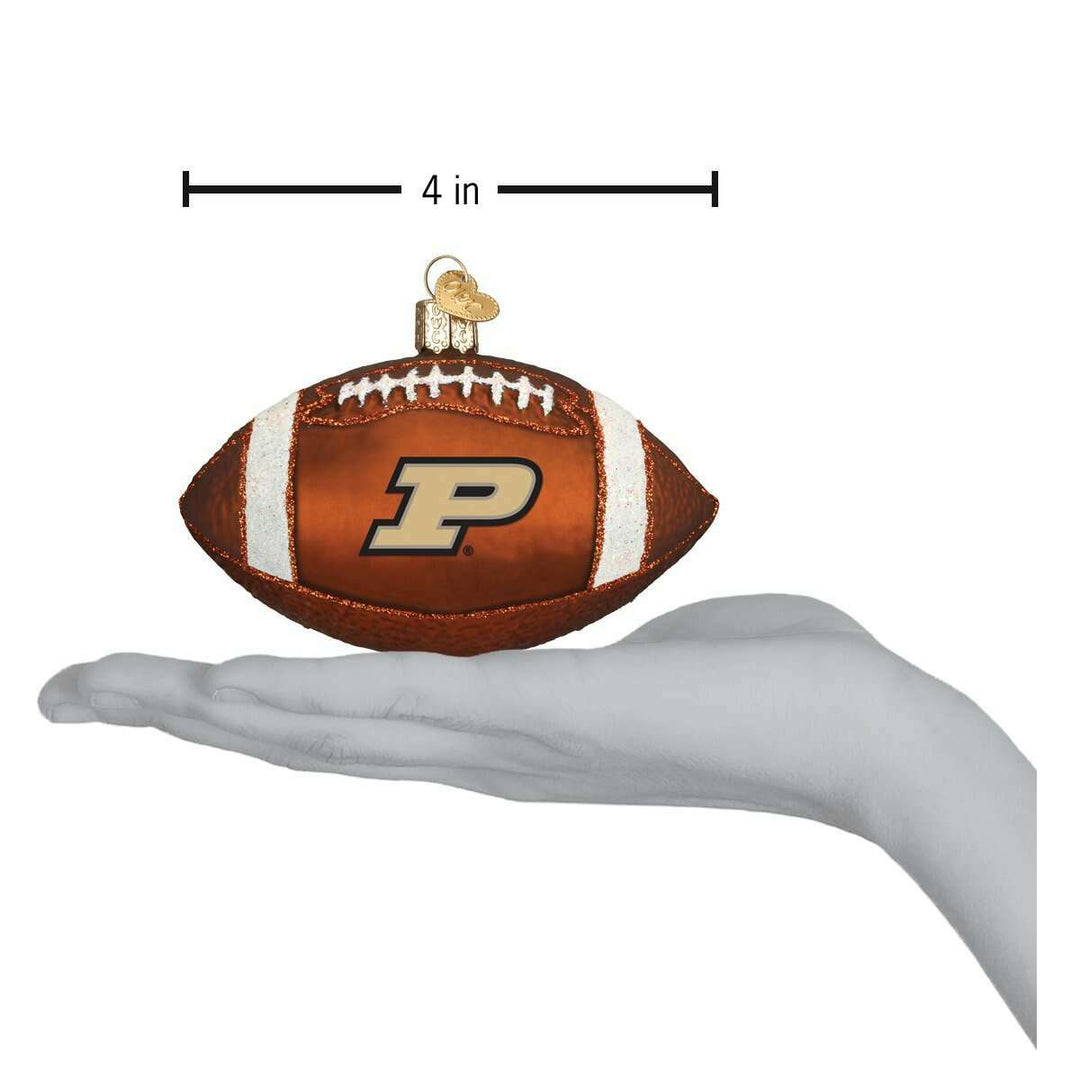 Old World Christmas Purdue Football Blown Glass Ornament