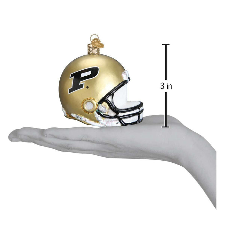 Old World Christmas Purdue Boilermakers Helmet Blown Glass Ornament