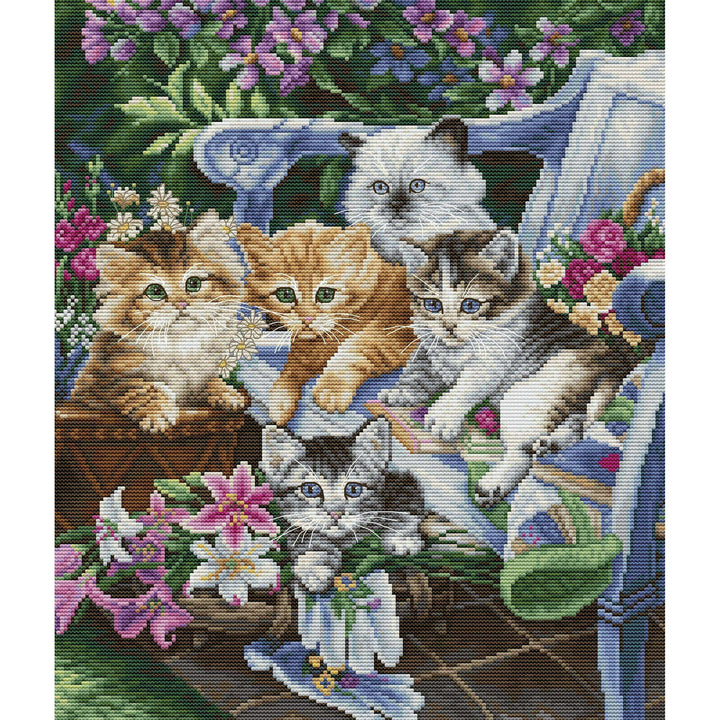 Purfect Gardening Buddies BU5026L Counted Cross-Stitch Kit