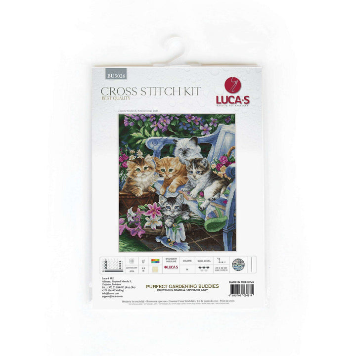 Purfect Gardening Buddies BU5026L Counted Cross-Stitch Kit