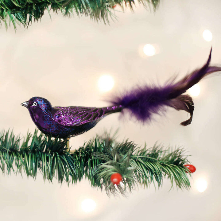 Old World Christmas Purple Martin Blown Glass Ornament