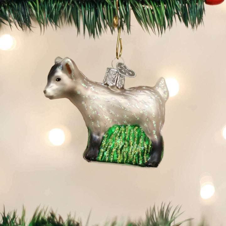 Old World Christmas Pygmy Goat Blown Glass Ornament
