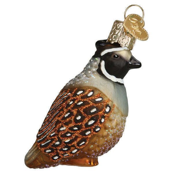 Old World Christmas Quail Blown Glass Ornament