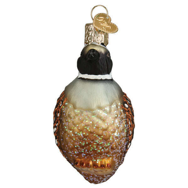 Old World Christmas Quail Blown Glass Ornament