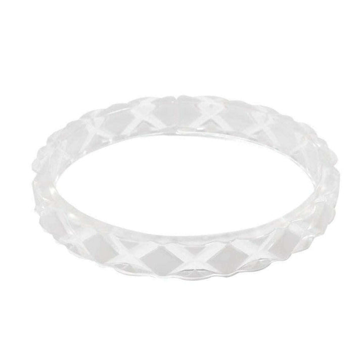 Quilted Resin Bangle Bracelet by Lipstick & Chrome